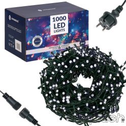 Karácsonyi égősor 1000 led, 60m, IP44, hideg fehér